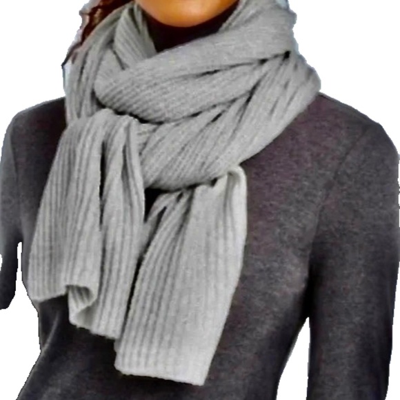 INC International Concepts SOFT Twisted Ribbed Muffler Scarf in Grey - Picture 1 of 8